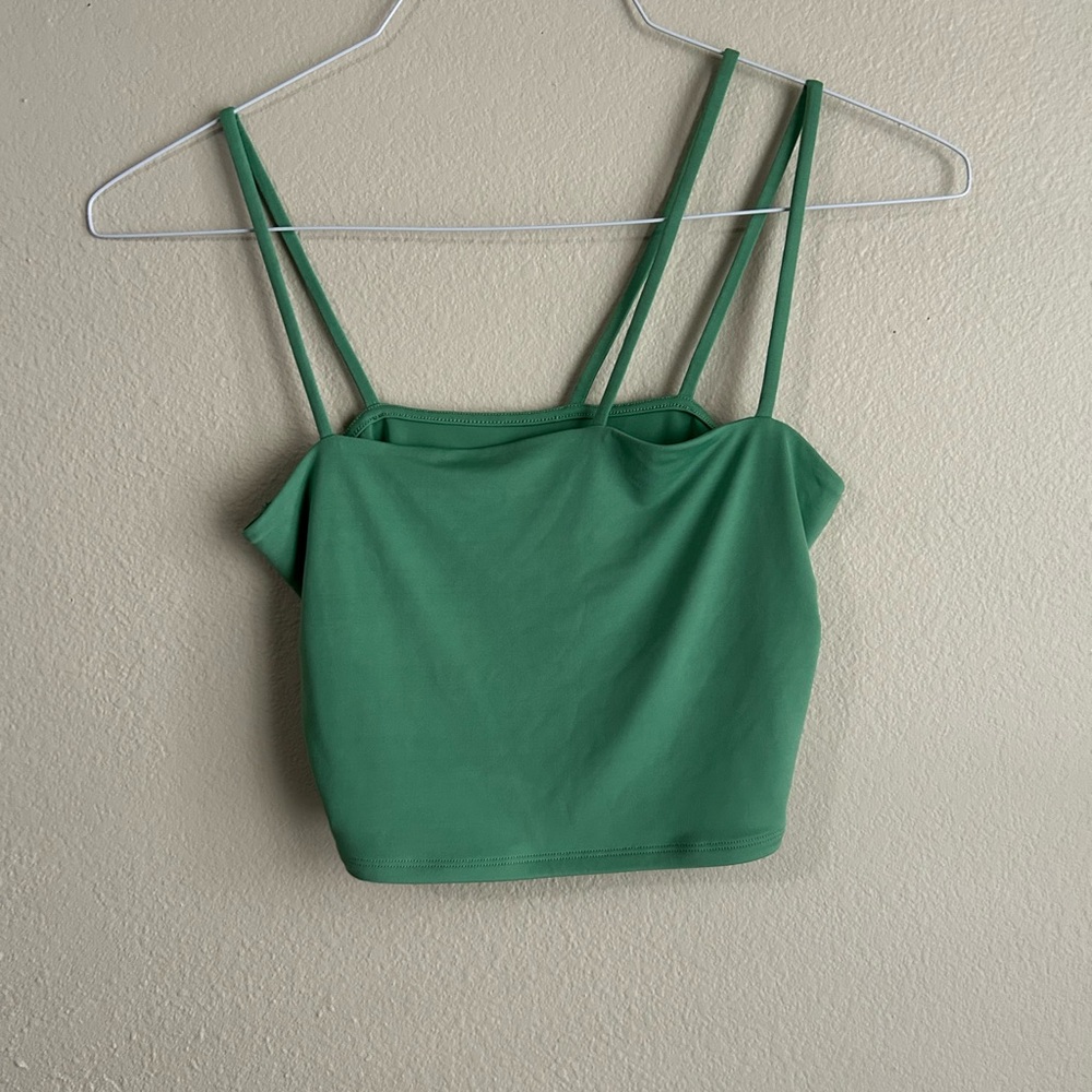 Express Green Fitted Crop Camisole